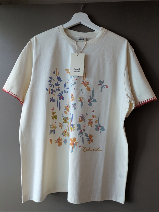 Soleil Soleil Tops - Soleil Oversized Floral Graphic Tee | Luxe Organic Cotton Vintage-Feel T-Shirt